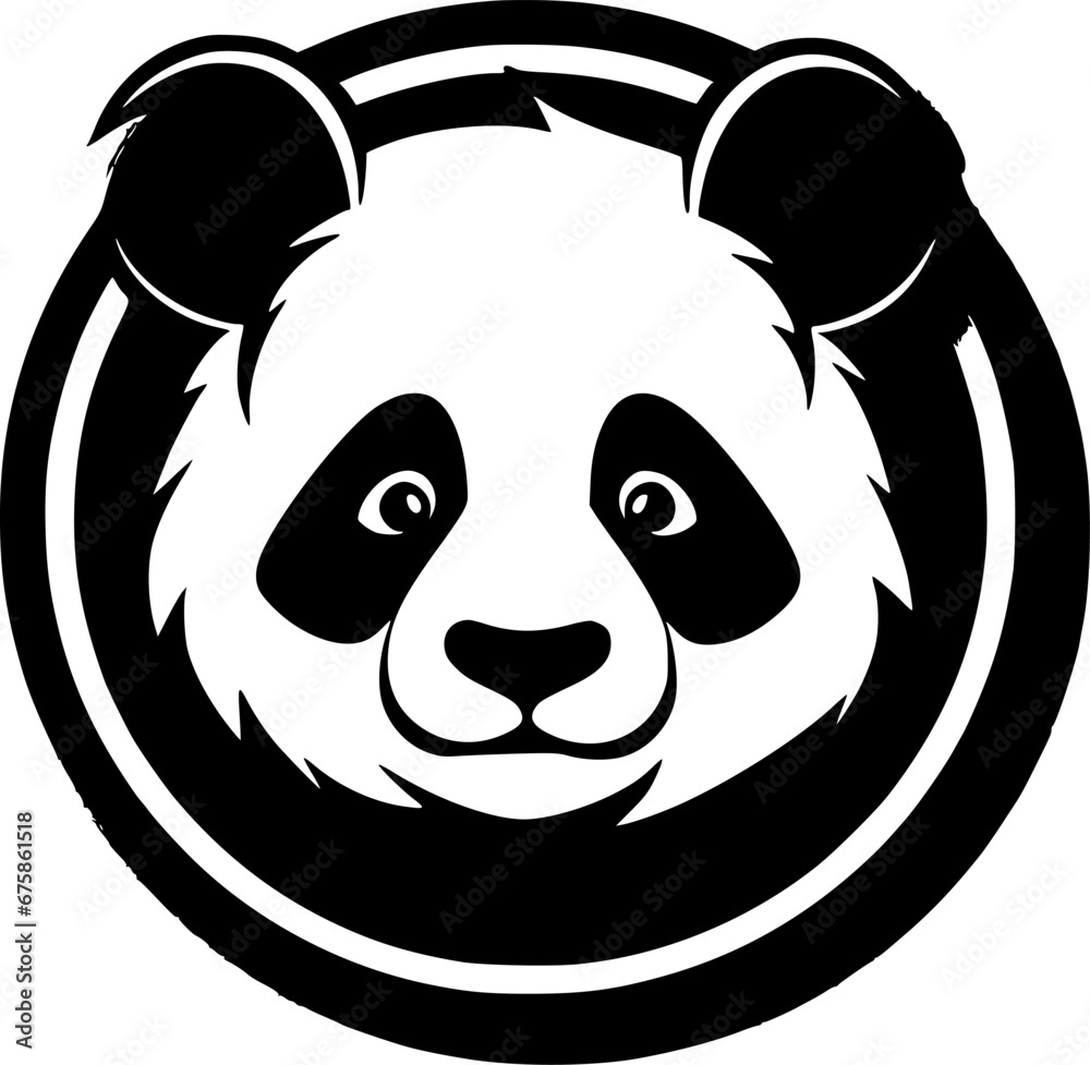 Panda - Minimalist and Flat Logo - Vector illustration Panda - Minimalist and Flat Logo - Vector illustration