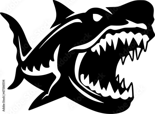 Shark | Minimalist and Simple Silhouette - Vector illustration