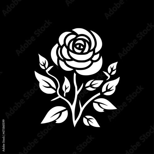 Roses | Black and White Vector illustration