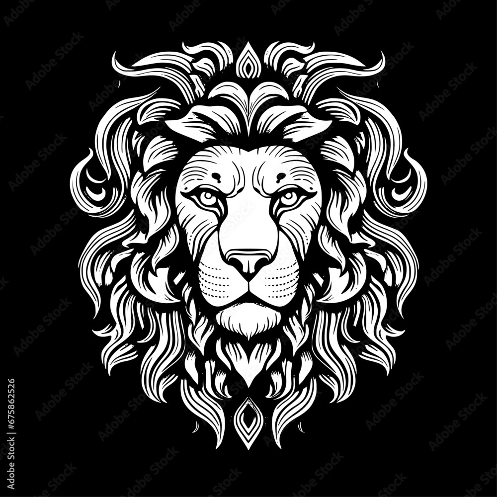 Obraz premium Lion - Minimalist and Flat Logo - Vector illustration