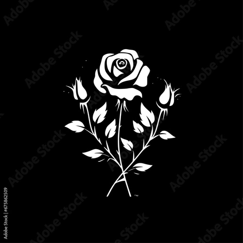 Roses | Minimalist and Simple Silhouette - Vector illustration