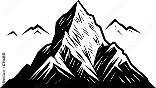 Mountain Range - Minimalist and Flat Logo - Vector illustration