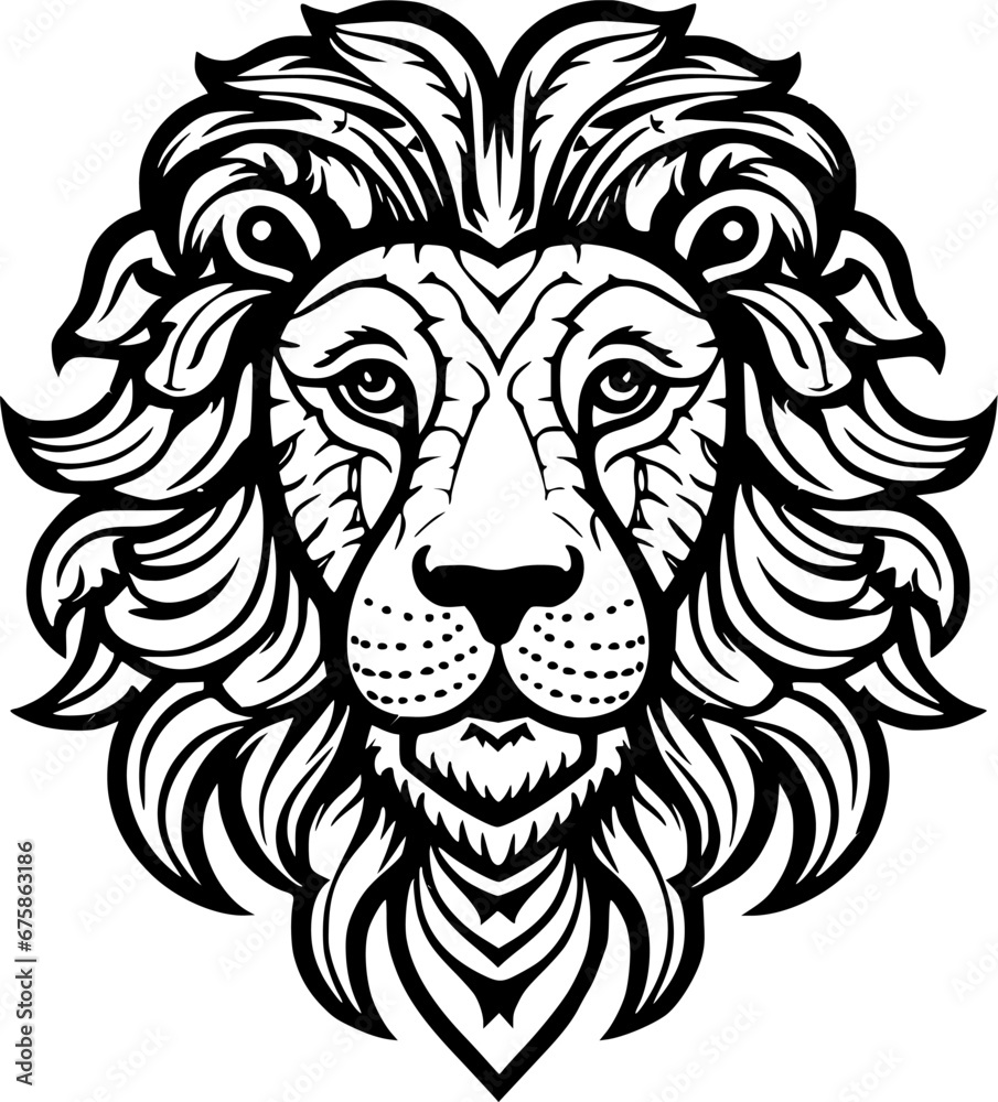 Lion - Minimalist and Flat Logo - Vector illustration Lion - Minimalist and Flat Logo - Vector illustration