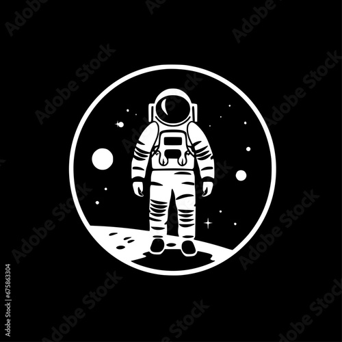 Astronaut | Minimalist and Simple Silhouette - Vector illustration