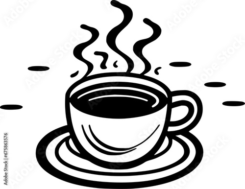 Coffee | Black and White Vector illustration