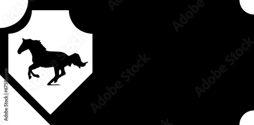 Horse emblem black design