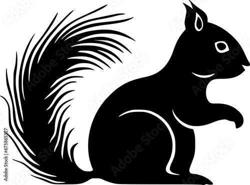 Squirrel | Minimalist and Simple Silhouette - Vector illustration