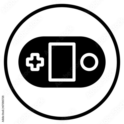 game console glyph icon