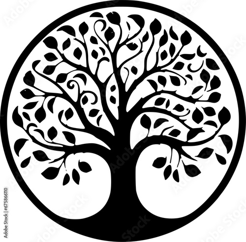 Tree | Minimalist and Simple Silhouette - Vector illustration