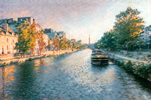 canal in Rennes, Brittany