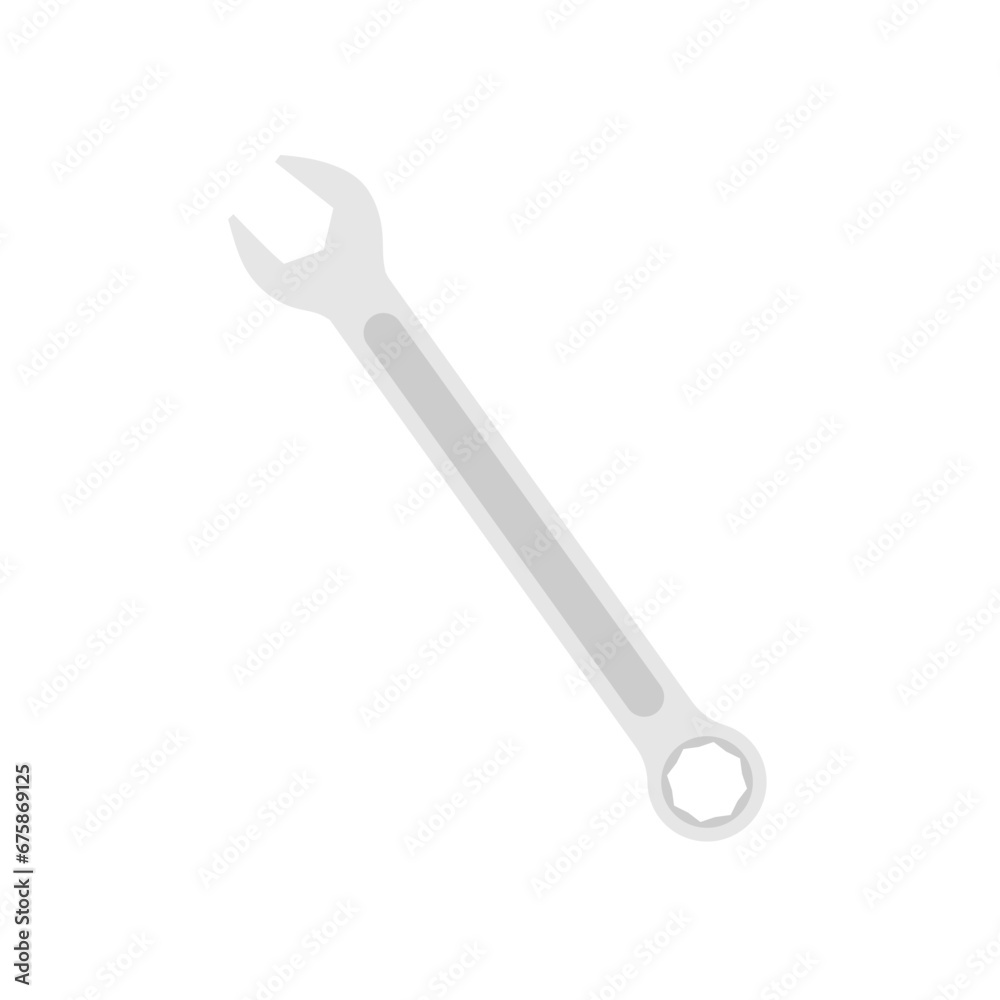 wrench flat design vector illustration. Maintenance, repair icon symbol isolated on white background wrench flat design vector illustration. Maintenance, repair icon symbol isolated on white background