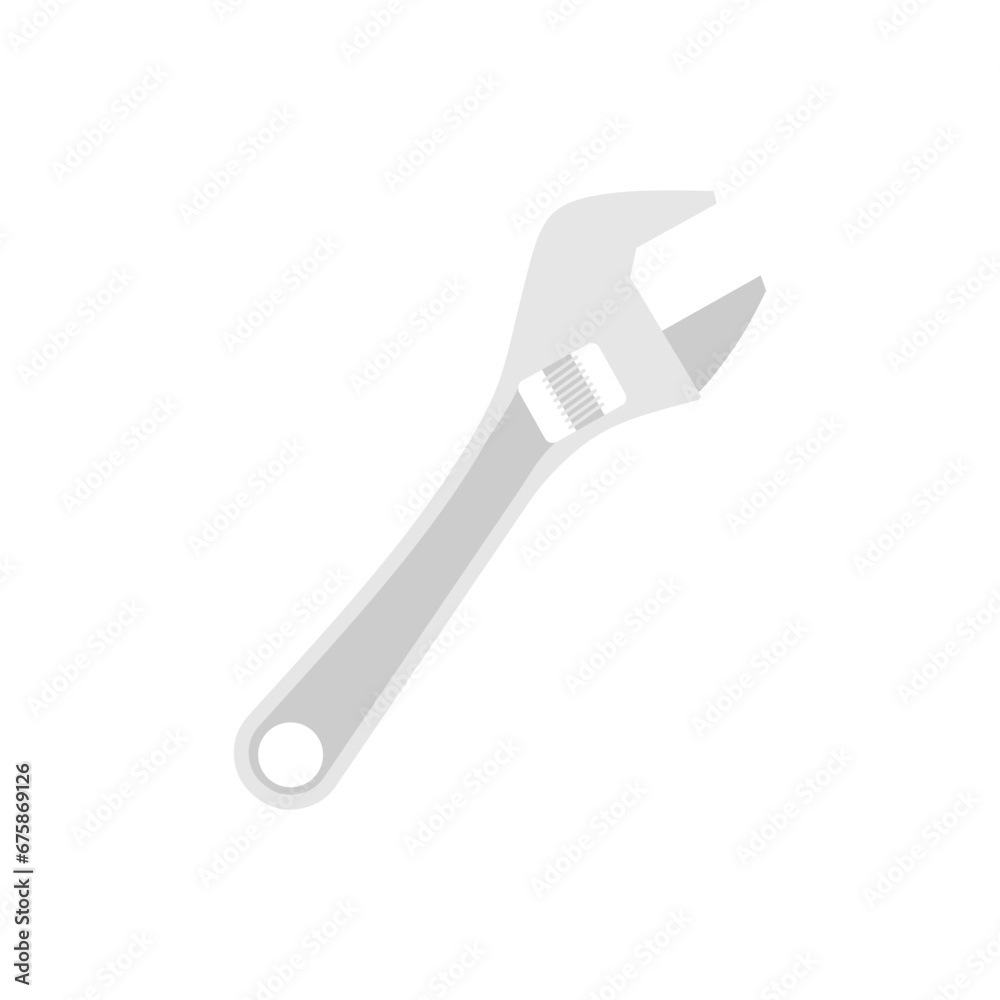 wrench flat design vector illustration. Maintenance, repair icon symbol isolated on white background wrench flat design vector illustration. Maintenance, repair icon symbol isolated on white background
