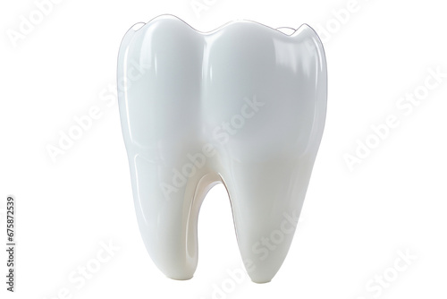 a healthy white tooth isolated on transparent background