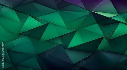 Abstract green wallpaper background with geometric shapes. Futuristic looking backdrop.