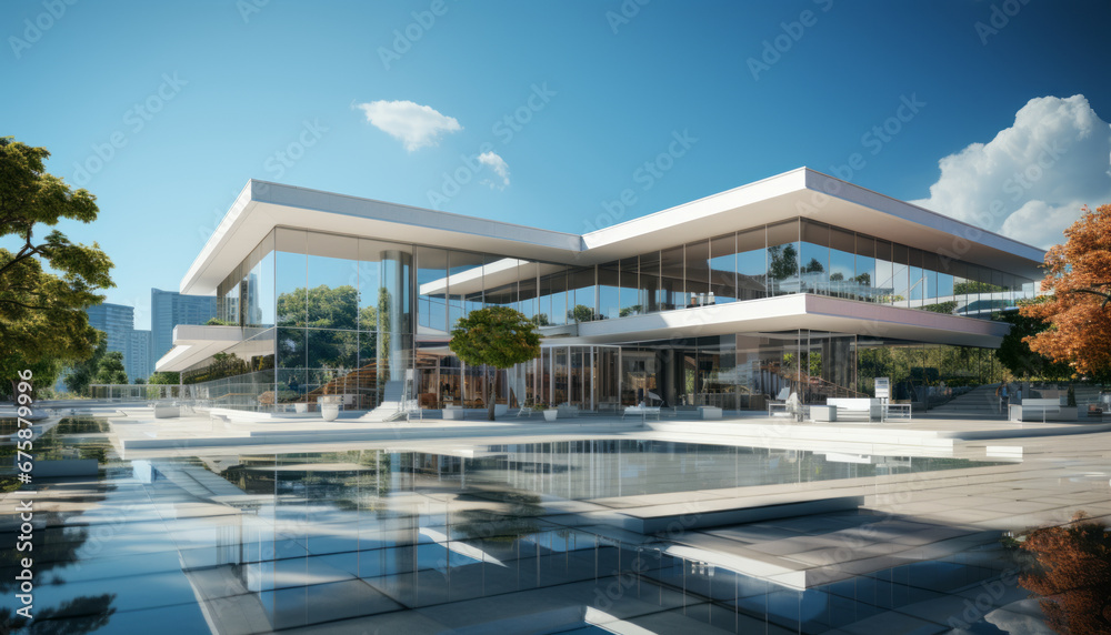 Fototapeta premium modernised city office building