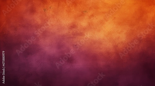 Generative AI image of a Dark orange brown yellow abstract texture. rustic style wall, Gradient. Cherry gold vintage elegant background with space for design. Halloween, Thanksgiving, autumn