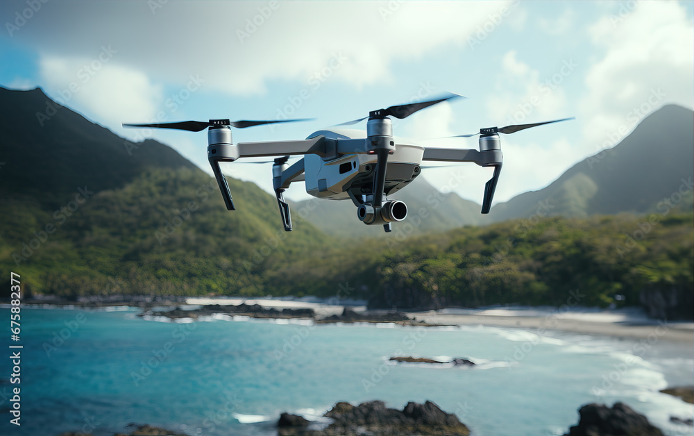 Drone camera flying in the sky,created with Generative AI tecnology. Drone camera flying in the sky,created with Generative AI tecnology.