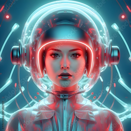 Neon Resilience: Retro-Futuristic Imagery Empowering Emotional Strength and Confidence Against Abuse in Vintage Vibes (ID: 675882532)