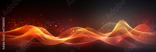 Generative AI image of a music sound waves graphic wallpapers, conceptual digital art, smokey background, wavy lines and organic shapes