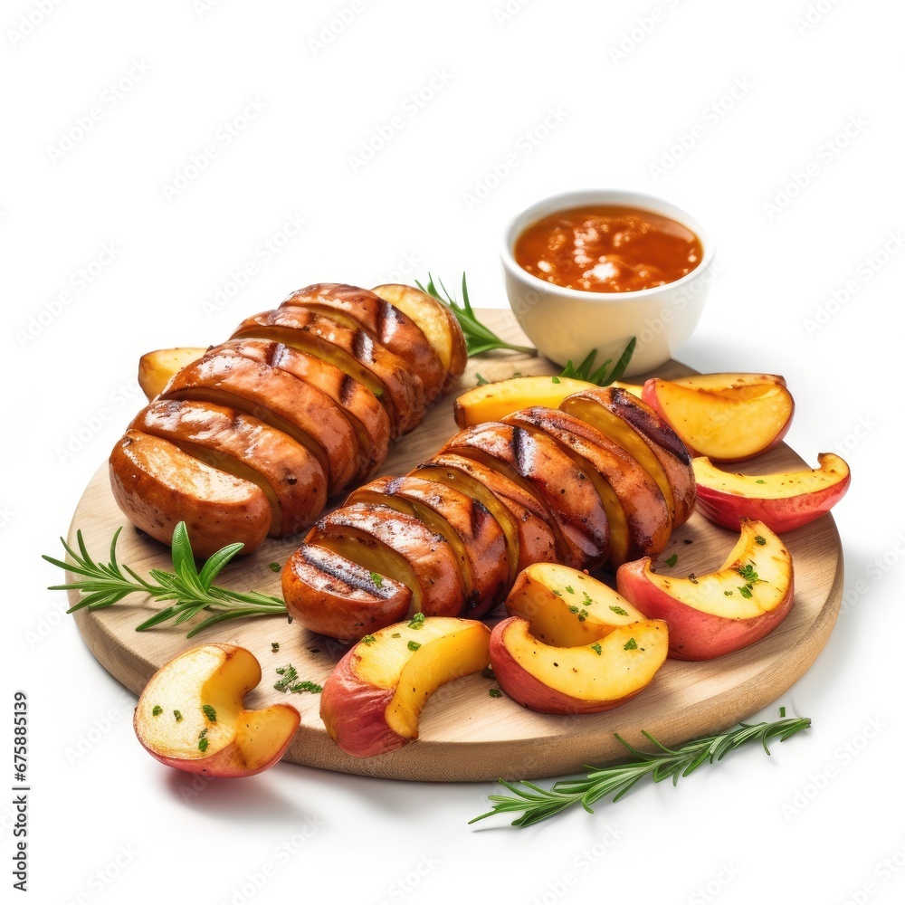 Grilled Sausages w Potato Wedges Grilled Sausages w Potato Wedges