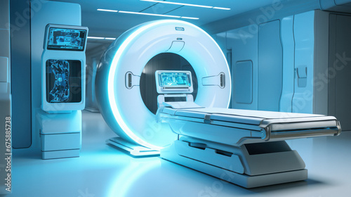 Modern ct scan machine at hospital photo