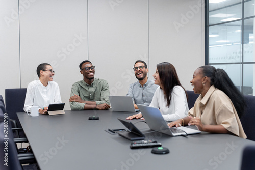 Business people having meeting in office photo