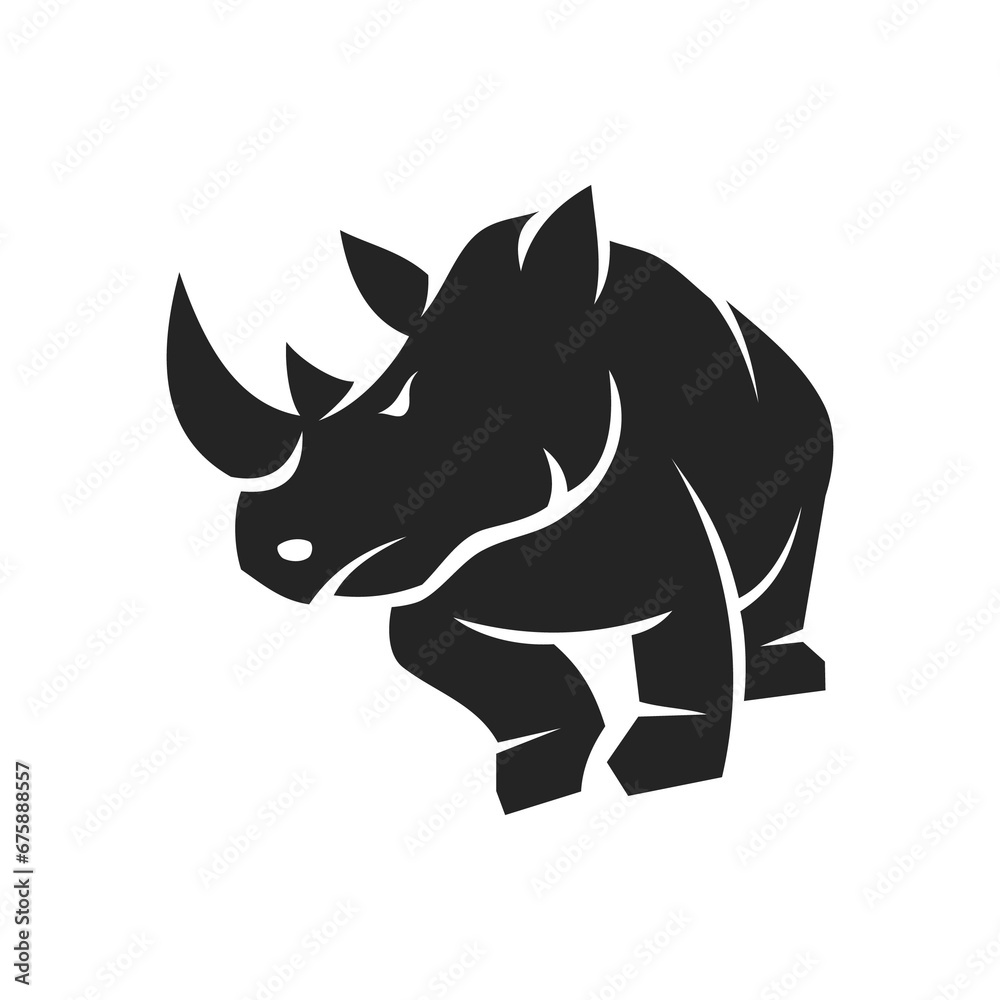 rhino logo template Isolated. Brand Identity. Icon Abstract Vector graphic