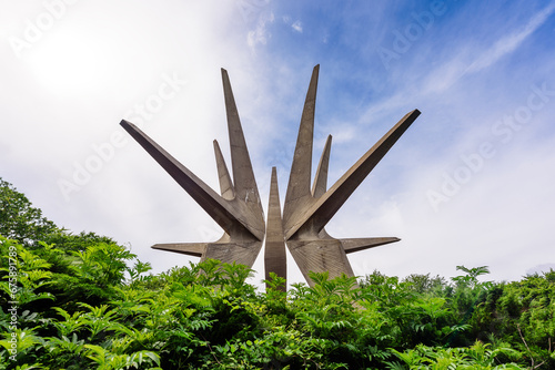 Obraz na płótnie Sopot, Serbia - June 11, 2023: Kosmaj monument in the Kosmaj mountains