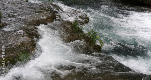 Waterfall, River, Krka Natural Park, Near Sibenik in Damaltia, Croatia photo