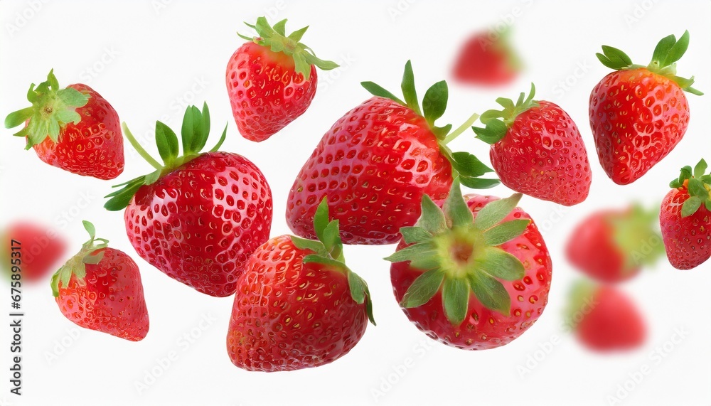 strawberries on white background strawberries on white background