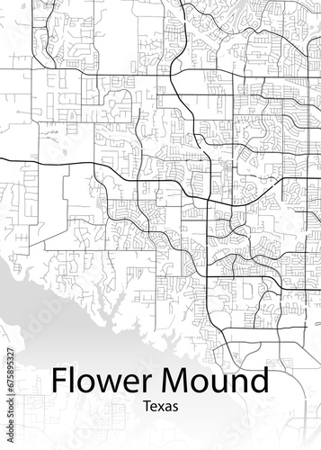 Flower Mound Texas minimalist map