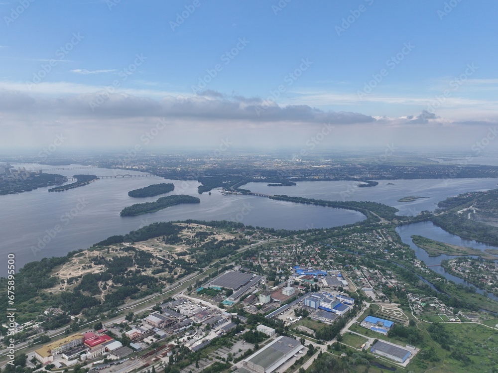 View of the city of Dnipro, Ukraine
