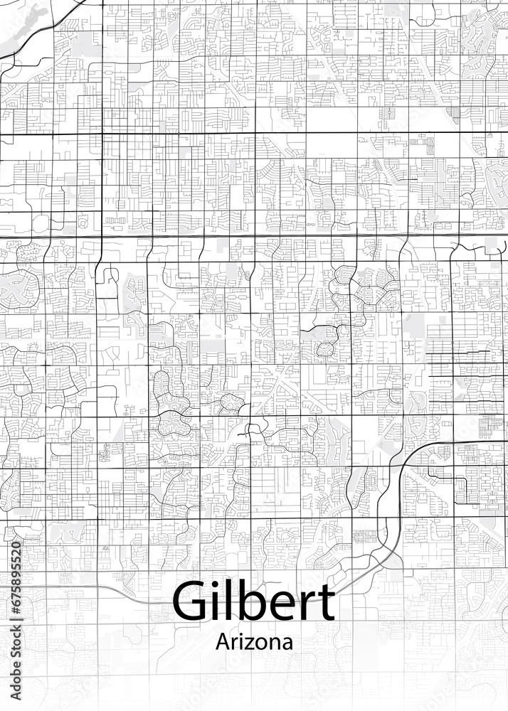 Gilbert Arizona minimalist map