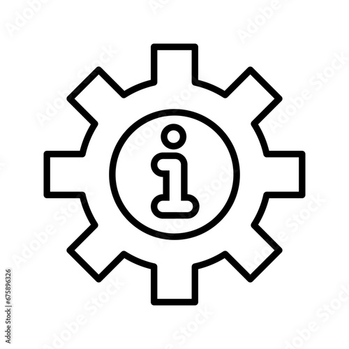 illustration of information settings, cogwheel and info icon vector