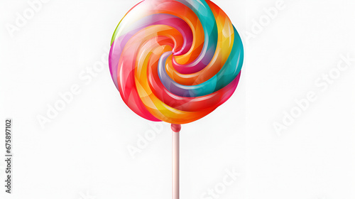 colorful lollipop isolated on white