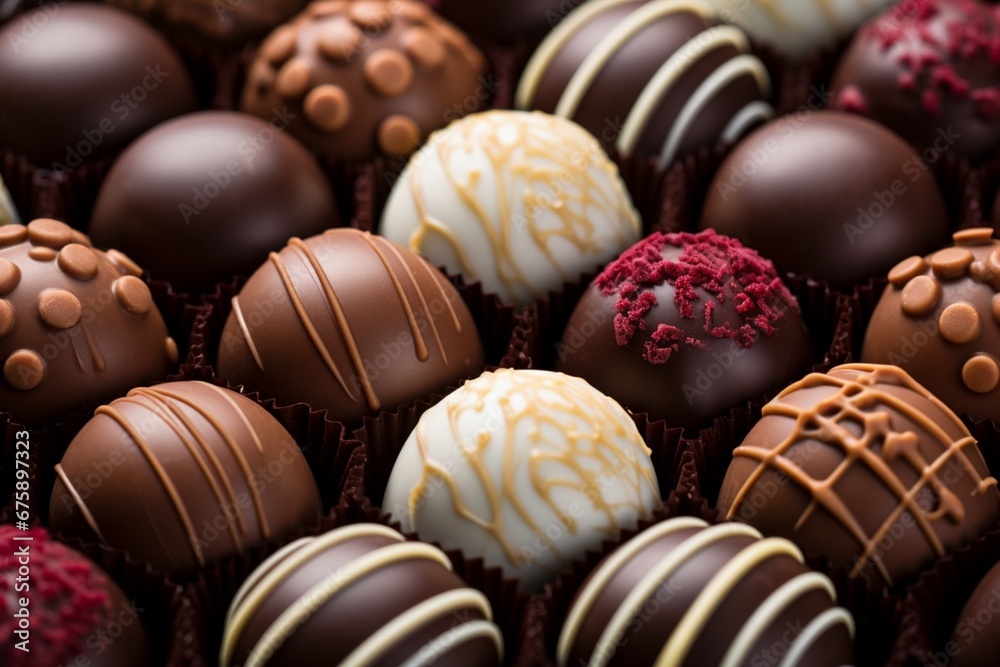 Chocolates truffles tasty close up Chocolates truffles tasty close up
