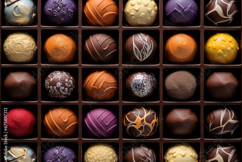 Chocolates truffles tasty close up