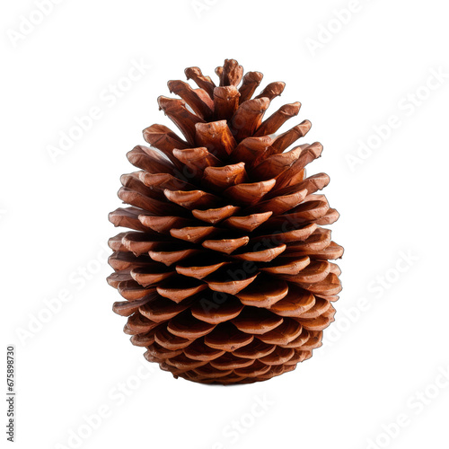 Jeffrey pine cone isolated on transparent background