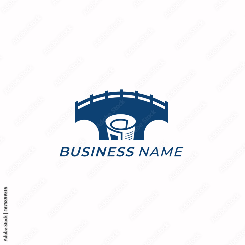 logo design creative bridge and newspaper logo design creative bridge and newspaper