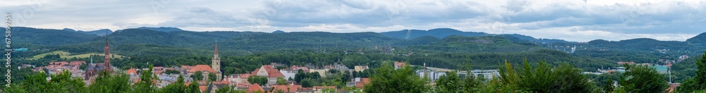 Panoramic city view. Walbrzych, Poland