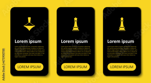 Set Chess, and Whirligig toy. Business infographic template. Vector