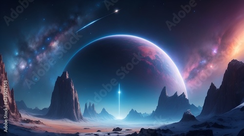 Stellar scenery  galaxies  planets  space  futuristic world  space world  starscapes  interstellar  comets  asteroids  origin of the universe