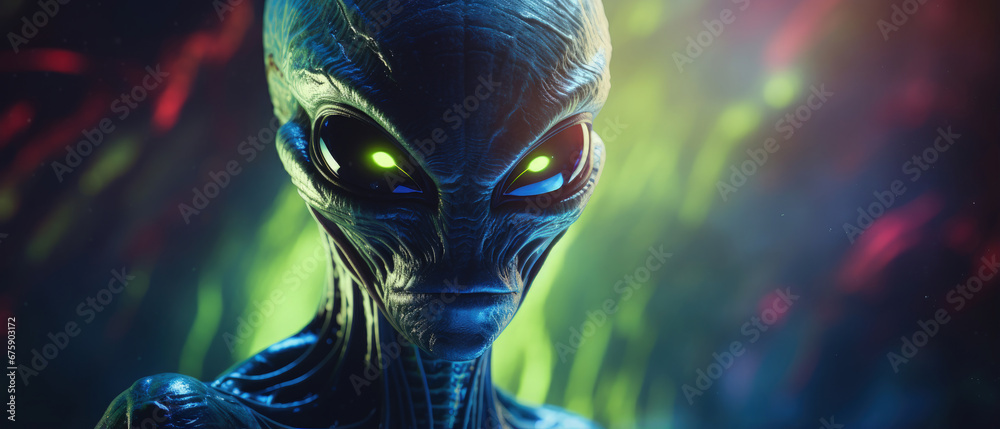 Extraterrestrial Encounter: A Vibrant and Stunning Alien, Perfect for Screensavers and Desktop Backgrounds Extraterrestrial Encounter: A Vibrant and Stunning Alien, Perfect for Screensavers and Desktop Backgrounds