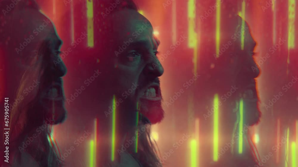 Man In Rage Furious man shouting in extreme rage, expressing negative emotions and ...