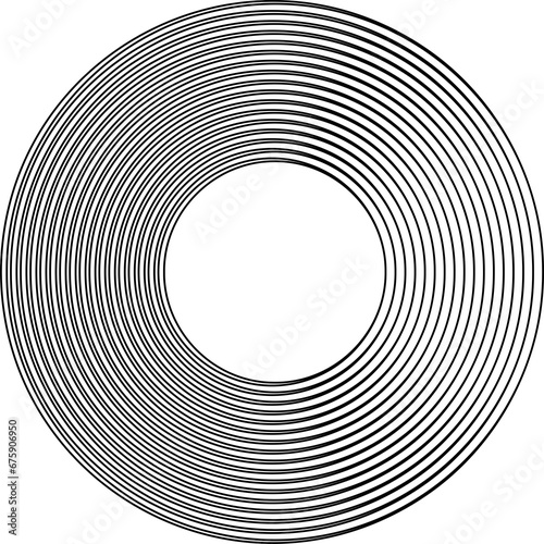 Circle line shape. Geometric element design