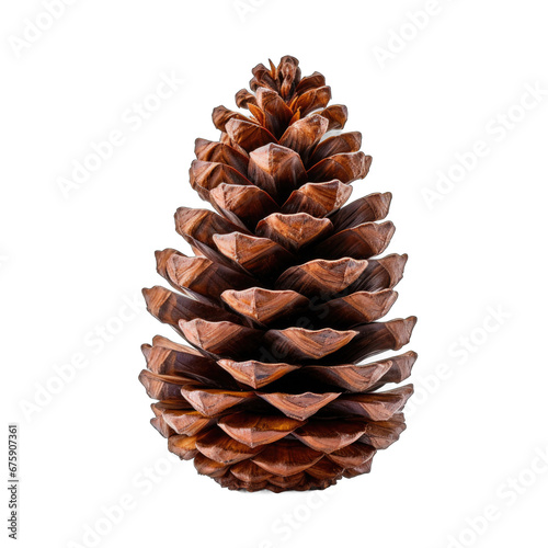 Bishop pine cone isolated on transparent background