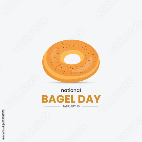 National Bagel Day. Bagel food vector illustration. 