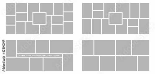 Pictures or photos frame collage abstract photo frames and digital photo wall template