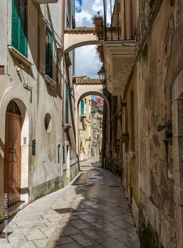 Fototapeta Naklejka Na Ścianę i Meble -  Sant'Agata de Goti, Italy - one of the most beautiful villages in Southern Italy, Sant'Agata de Goti displays several narrow alleys and corners