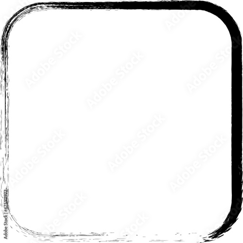 Rounded square brush strokes. Grunge design frames © bebuntoon